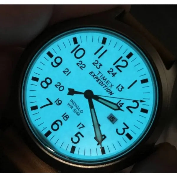 Timex Expedition férfi karóra, WR50, bőr szíj, kék számlap, quartz