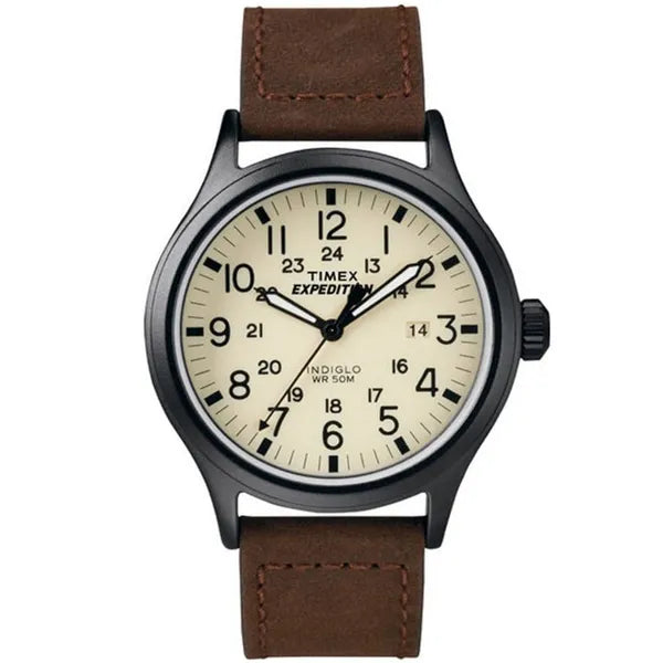 Timex Expedition férfi karóra, bőrszíj, WR50, kvarc, Indiglo, 40 mm