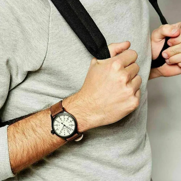 Timex Expedition férfi karóra, bőrszíj, WR50, kvarc, Indiglo, 40 mm