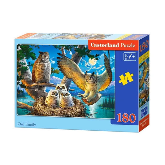 Bagolycsalád midi puzzle gyerekeknek, 180 darabos, 32×23 cm