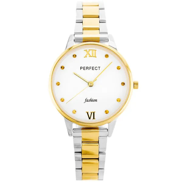 Perfect S364 női karóra, quartz, két tónusú acél szíj, 34 mm