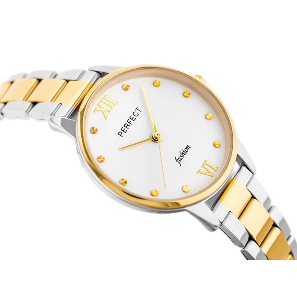 Perfect S364 női karóra, quartz, két tónusú acél szíj, 34 mm