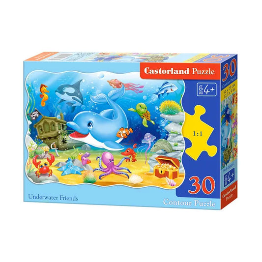 30 darabos „Víz alatti barátok” midi puzzle gyerekeknek 4+, 32×23 cm