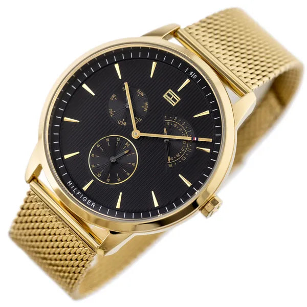 Tommy Hilfiger Brad férfi karóra arany nemesacél 45 mm kvarc