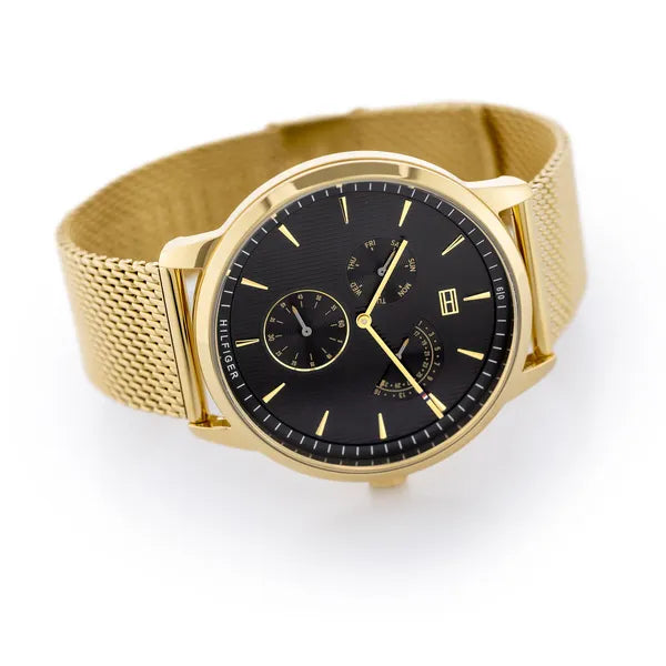 Tommy Hilfiger Brad férfi karóra arany nemesacél 45 mm kvarc