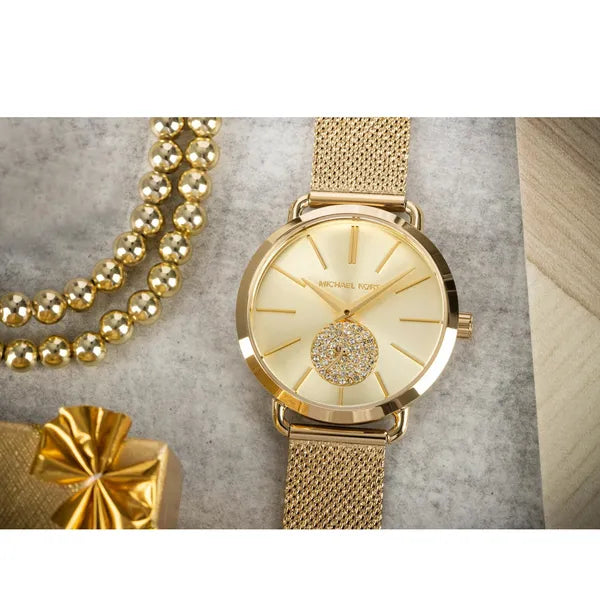 Michael Kors Portia MK3844 női arany nemesacél karóra, 36 mm, WR50