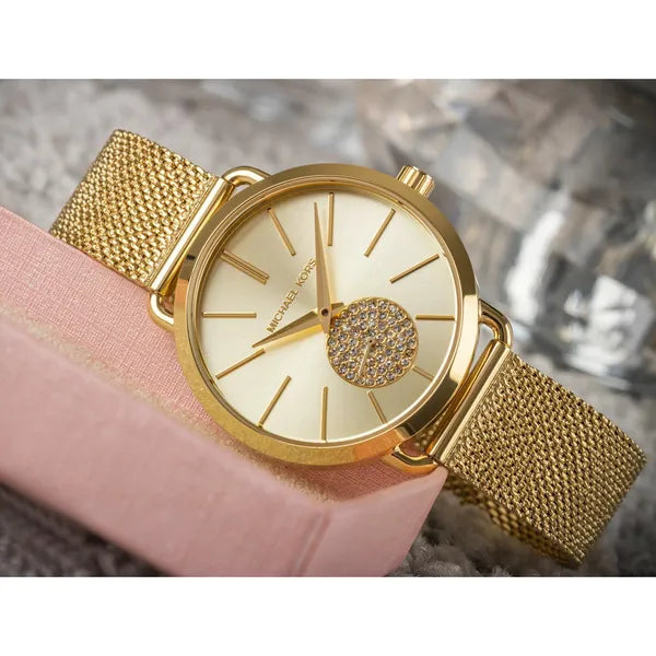 Michael Kors Portia MK3844 női arany nemesacél karóra, 36 mm, WR50