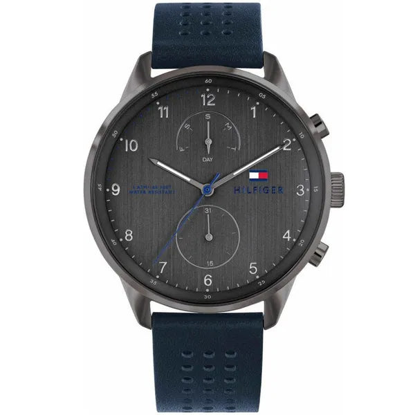 Tommy Hilfiger Chase férfi karóra, 44 mm, bőrszíj, WR50