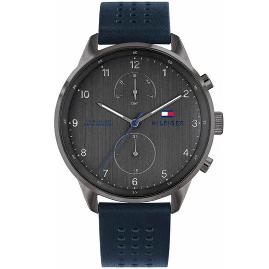 Tommy Hilfiger Chase férfi karóra, 44 mm, bőrszíj, WR50