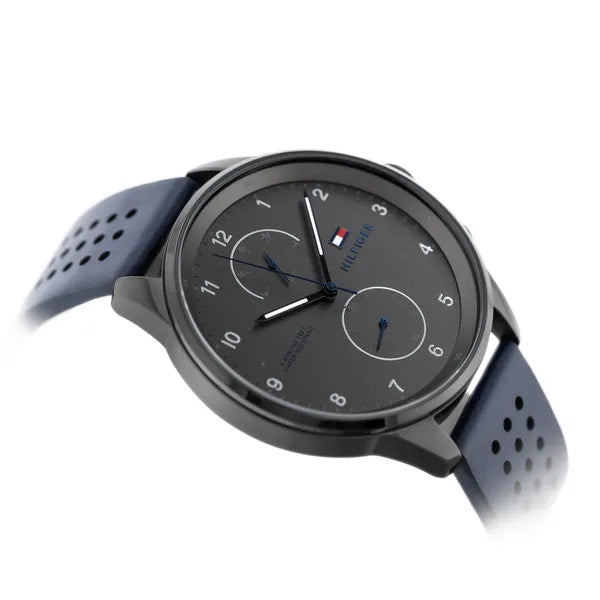 Tommy Hilfiger Chase férfi karóra, 44 mm, bőrszíj, WR50