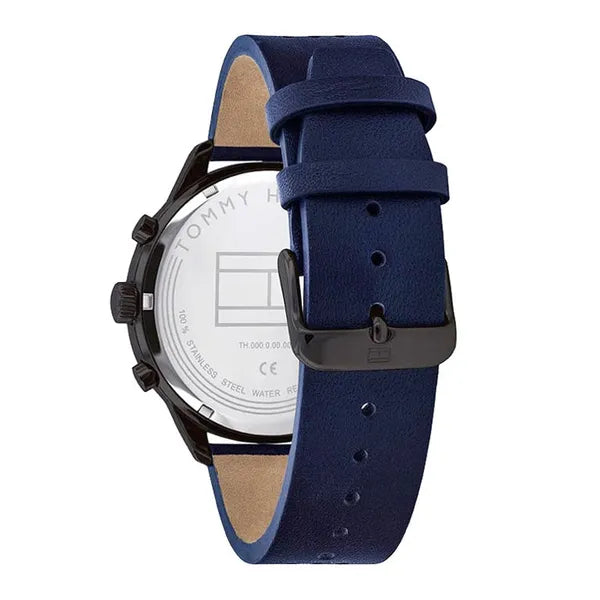 Tommy Hilfiger Chase férfi karóra, 44 mm, bőrszíj, WR50