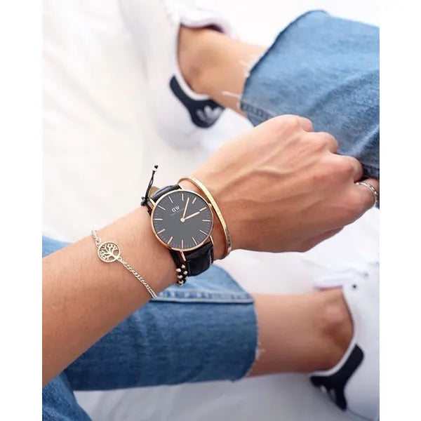 Daniel Wellington női karóra – Classic Petite Sheffield 32 mm, fekete/rosegold