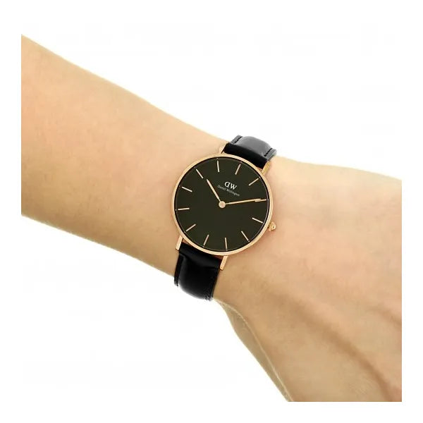 Daniel Wellington női karóra – Classic Petite Sheffield 32 mm, fekete/rosegold