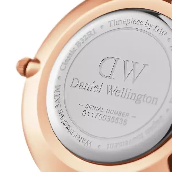 Daniel Wellington női karóra – Classic Petite Sheffield 32 mm, fekete/rosegold