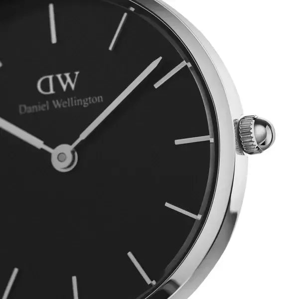 Daniel Wellington Petite Ashfield női karóra 28mm, fekete/ezüst, acél