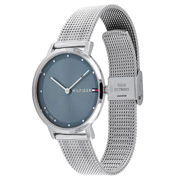 Tommy Hilfiger Pippa női karóra 35 mm, kék számlap, acél szíj