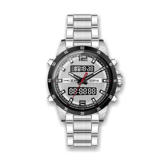 Daniel Klein D:Time 12408-1 férfi karóra, ezüst fémszíj, 47 mm