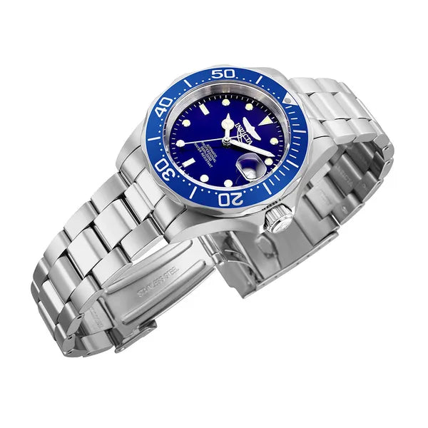 Invicta Pro Diver férfi automata karóra 40 mm, WR200, nemesacél, kék