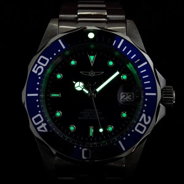 Invicta Pro Diver férfi automata karóra 40 mm, WR200, nemesacél, kék