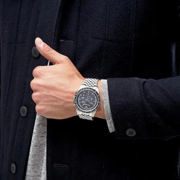 Emporio Armani Sportivo férfi karóra 46 mm kronográf kék számlap acél