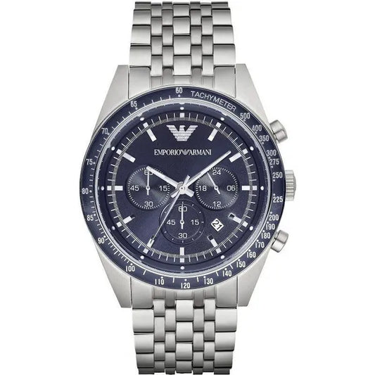 Emporio Armani Sportivo férfi karóra 46 mm kronográf kék számlap acél