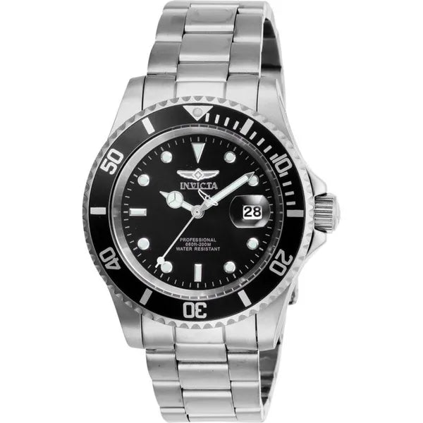 Férfi Invicta Pro Diver 26970 karóra, 40 mm, 200 m vízálló, acél, fekete számlap