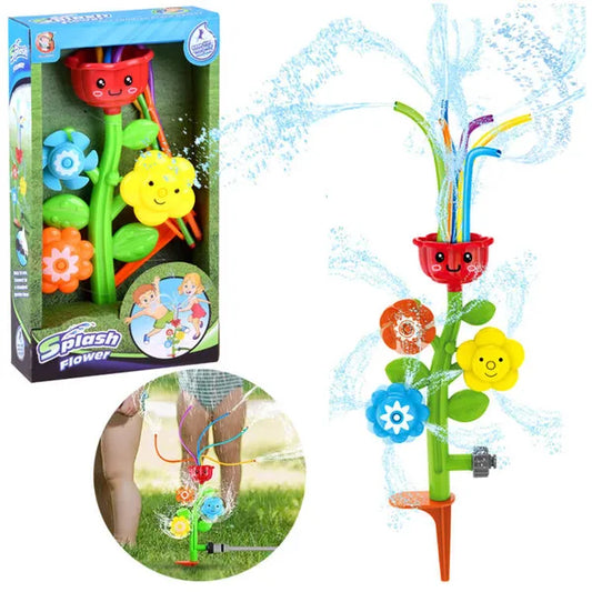 Vidám virágos vízpermetező locsoló gyerekeknek, slagos, 28 cm