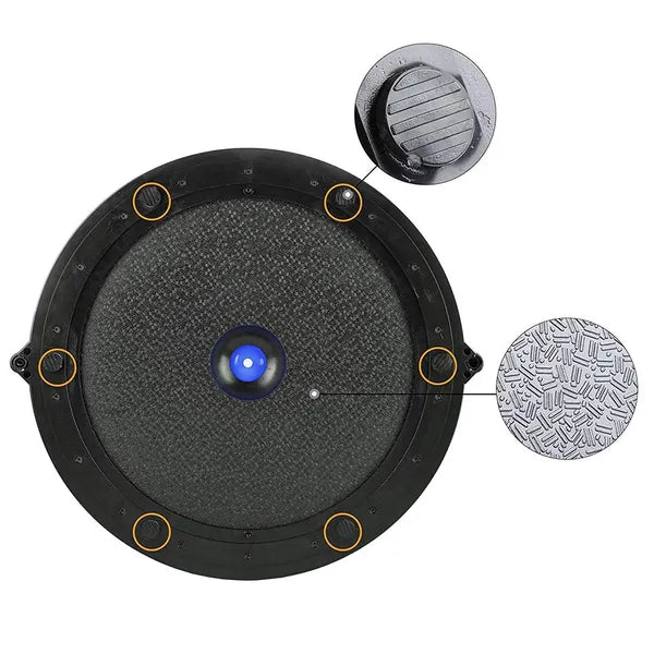 BOSU egyensúlyozó labda 57 cm kék, gumiszalagokkal, 200 kg teherbírás