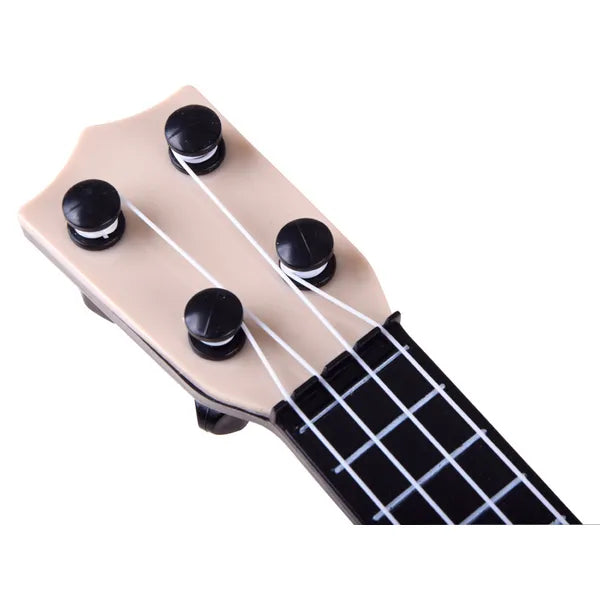 Mini gyerek ukulele, 25 cm, műanyag test, 4 állítható nylon húr