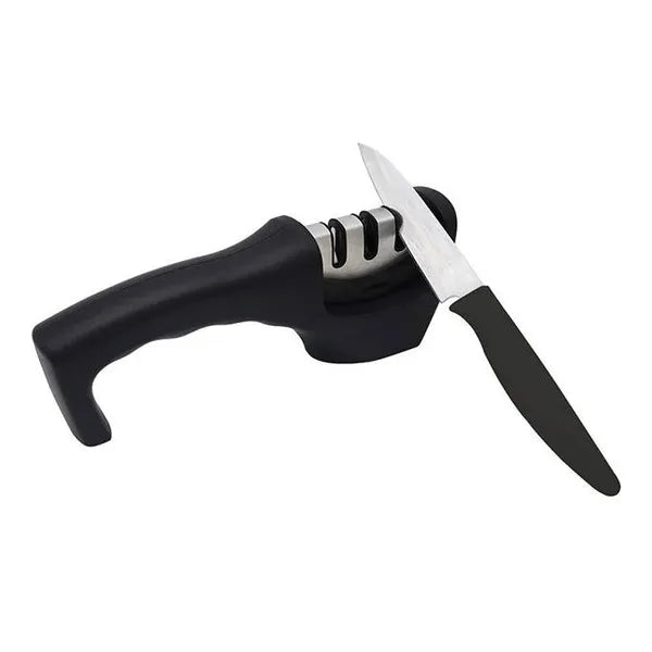3 fázisú kézi késélező, csúszásgátló talp, ergonomikus, 20×7,5 cm