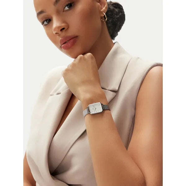 Daniel Wellington Quadro női karóra ezüst, rozsdamentes acél, 20 mm