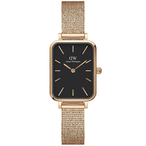 Daniel Wellington Quadro DW00100432 női karóra, rózsaarany, fekete számlap