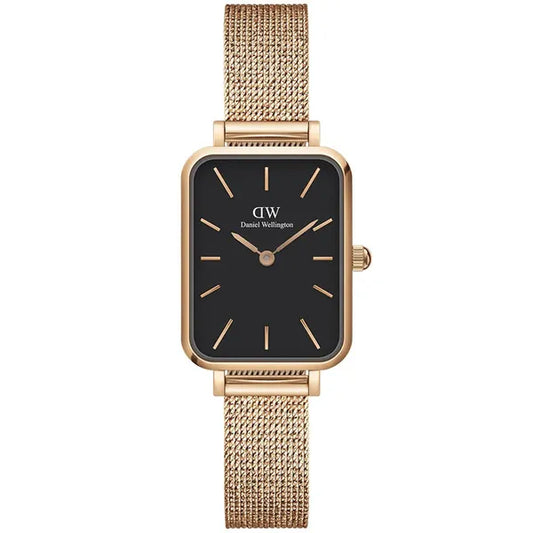Daniel Wellington Quadro DW00100432 női karóra, rózsaarany, fekete számlap