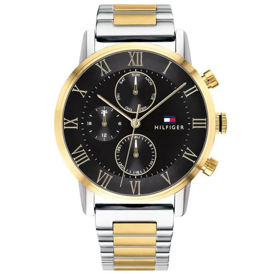 Tommy Hilfiger 1791559 Decker férfi karóra, 48 mm, két tónusú acél szíj