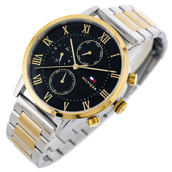 Tommy Hilfiger 1791559 Decker férfi karóra, 48 mm, két tónusú acél szíj