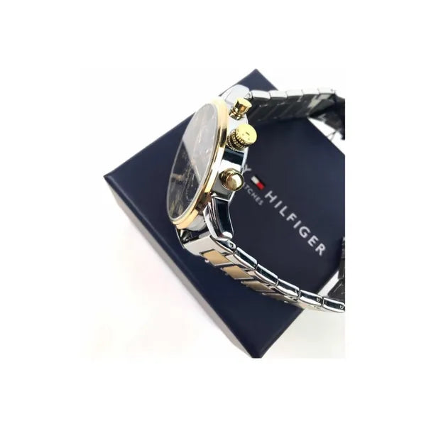 Tommy Hilfiger 1791559 Decker férfi karóra, 48 mm, két tónusú acél szíj