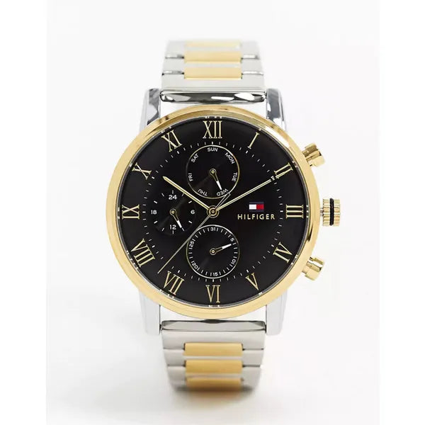Tommy Hilfiger 1791559 Decker férfi karóra, 48 mm, két tónusú acél szíj
