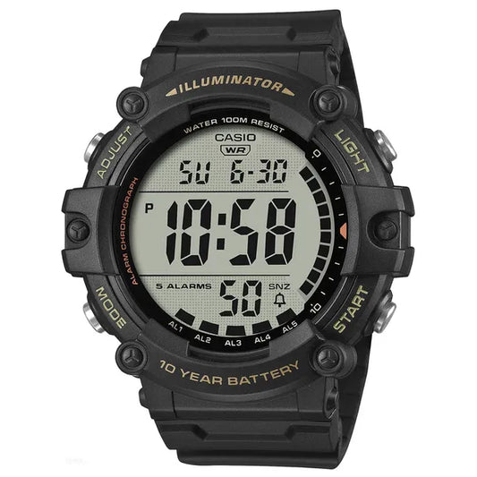 Casio AE-1500WHX-1A férfi digitális karóra, WR100, LED, zöld számlap