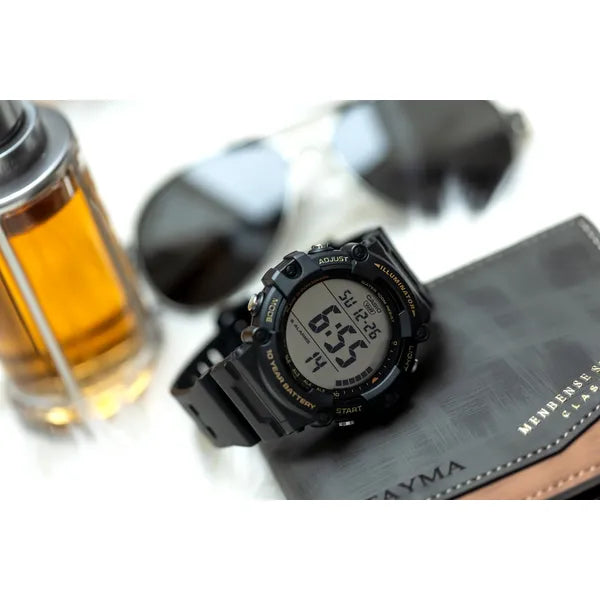 Casio AE-1500WHX-1A férfi digitális karóra, WR100, LED, zöld számlap