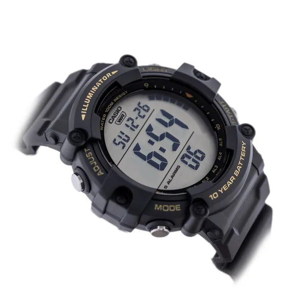 Casio AE-1500WHX-1A férfi digitális karóra, WR100, LED, zöld számlap