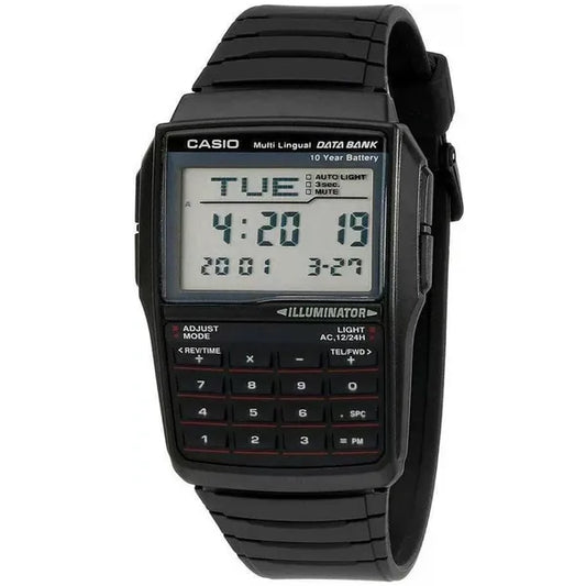 Casio Vintage Databank DBC-32-1A férfi karóra, kalkulátor, fekete