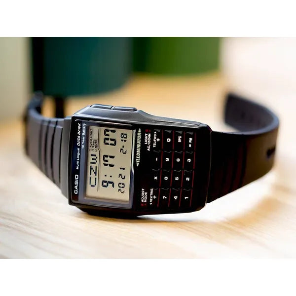 Casio Vintage Databank DBC-32-1A férfi karóra, kalkulátor, fekete