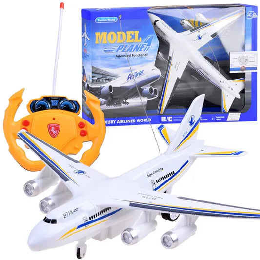 B718 RC távirányítós repülőgép LED fényekkel, 32 cm