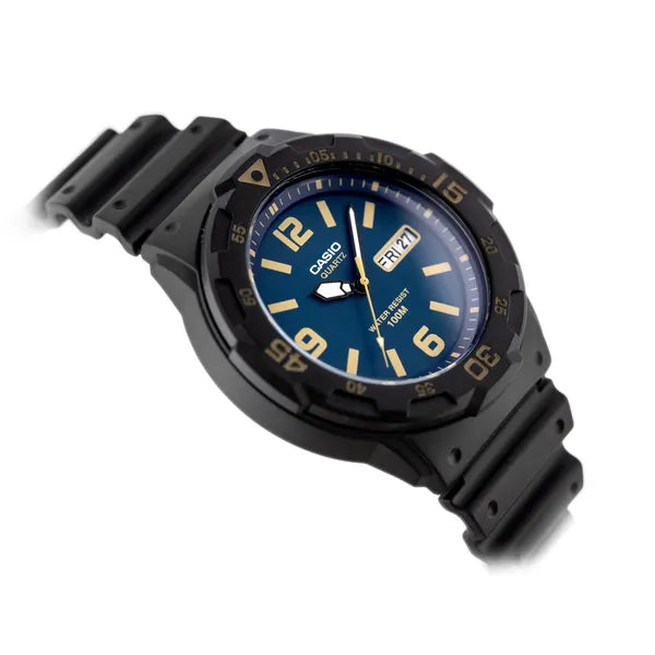 Casio MRW-200H-2B3 férfi karóra, WR100, kvarc, kék számlap, műanyag szíj
