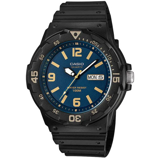Casio MRW-200H-2B3 férfi karóra, WR100, kvarc, kék számlap, műanyag szíj