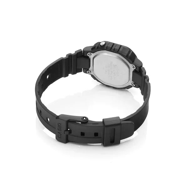Casio LA-20WH-1AEF gyerek digitális karóra, fekete műanyag, WR30 vízálló
