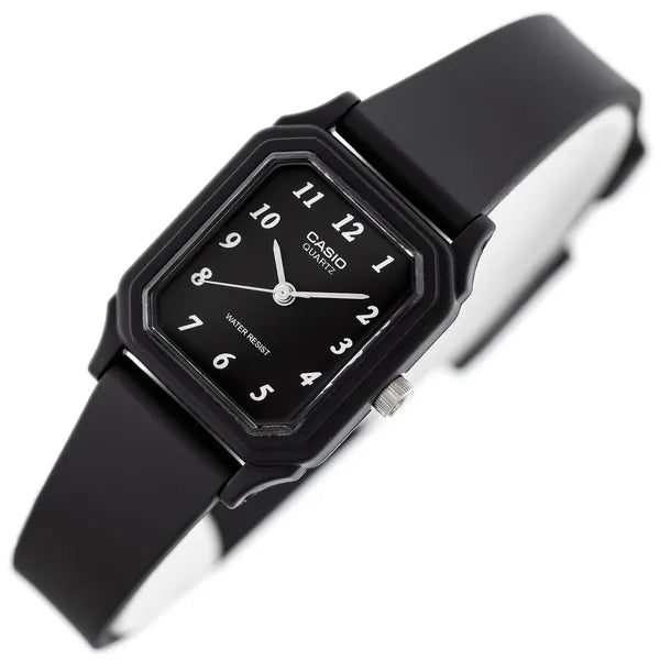 Casio LQ-142-1B női karóra fekete, műanyag szíj, WR30