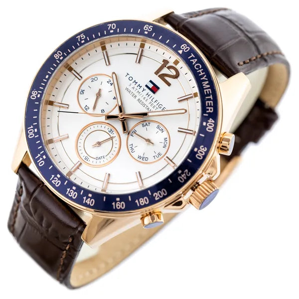 Tommy Hilfiger 1791118 férfi karóra, 46 mm, bőrszíj, WR50