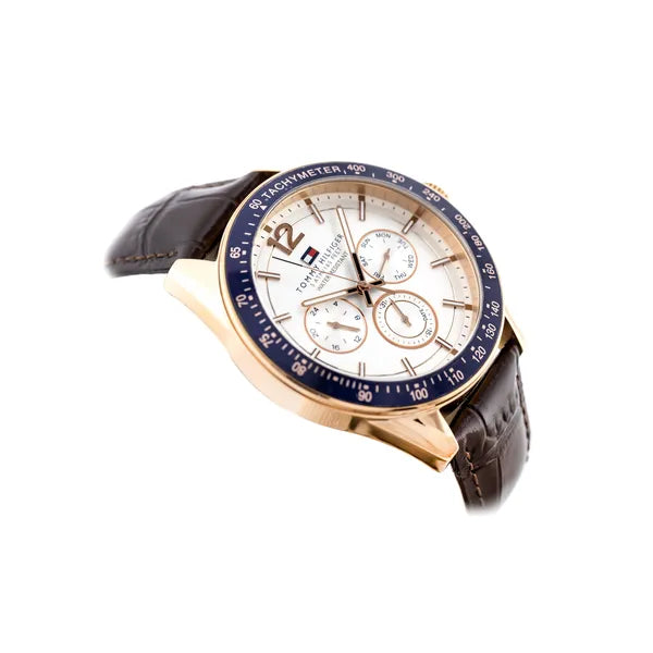 Tommy Hilfiger 1791118 férfi karóra, 46 mm, bőrszíj, WR50