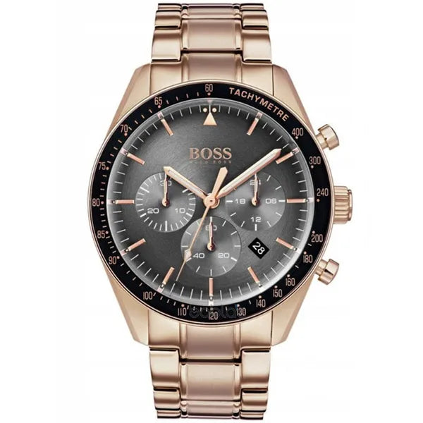 Hugo Boss Trophy férfi karóra, rozéarany acél, kronográf, 44 mm, WR50
